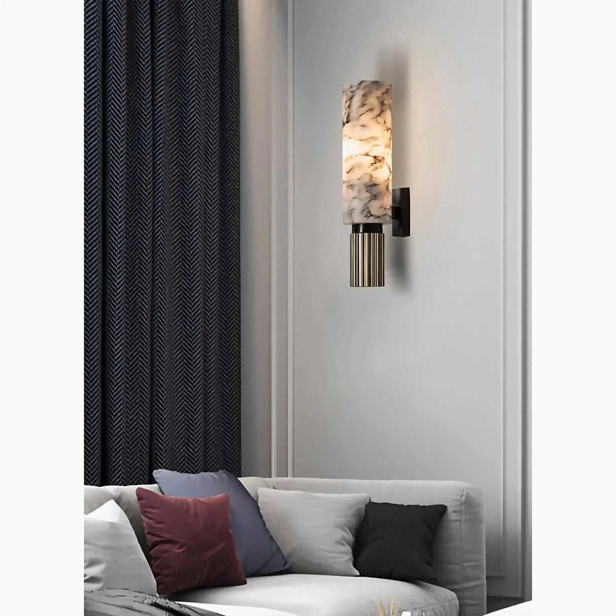 Lumineux Marmor Wandlampe | Elegante Wandleuchte | Stimmungslicht | Dekorative Wandbeleuchtung für Wohnzimmer und Flur