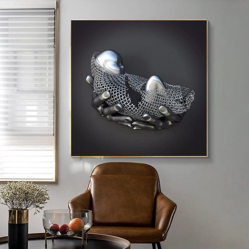 CradleCharm Babywiege Leinwanddruck | Zeitlose Wandkunst | Elegante Dekoration für das Kinderzimmer