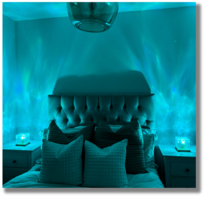 CrystalNova Dynamische LED-Projektionslampe | Kristalleffekte | Stimmungslicht | Dekorative Beleuchtung