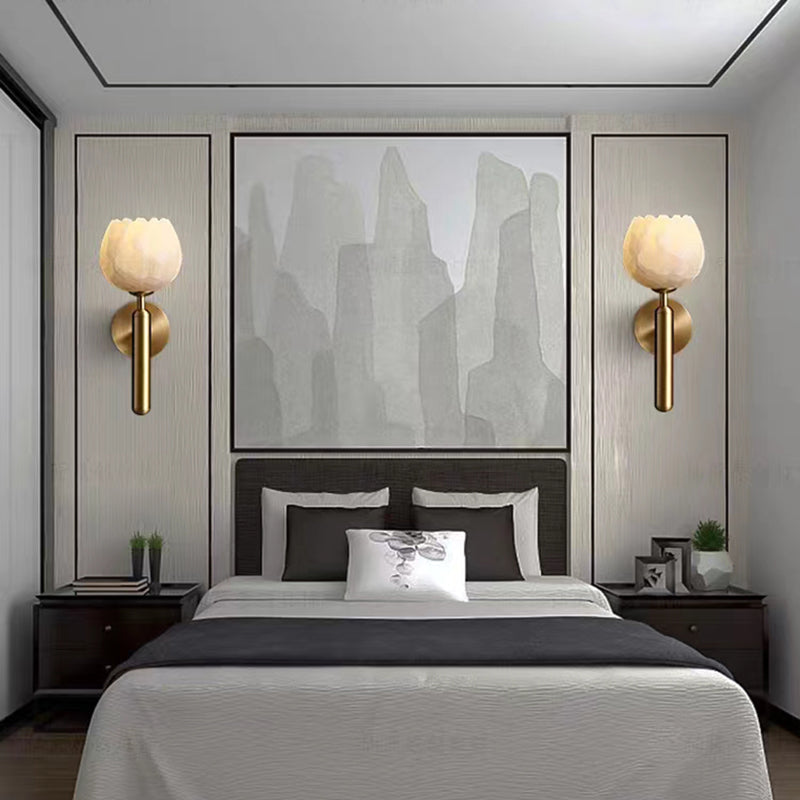 RoseMarble Marmor Wandleuchte | Elegantes Design | Wandbeleuchtung für Zuhause