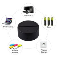 LumiMon 3D LED Lampe | Nachtlicht für Kinderzimmer | Pokémon Deko Leuchte | Stimmungslicht mit Farbwechsel & USB-Anschluss