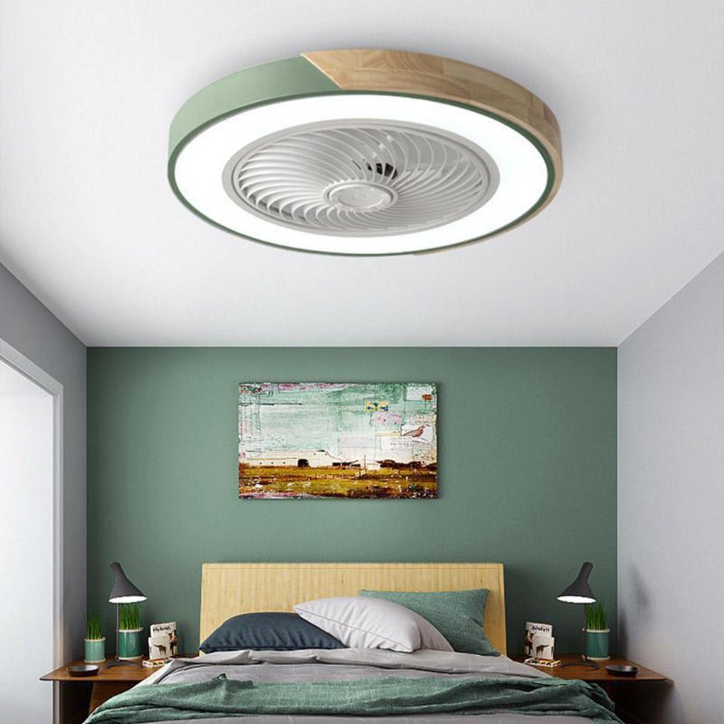 AirLume Integrierter LED-Deckenventilator ohne Flügel | Rund & Quadratisch | Mit Fernbedienung | Energieeffiziente Beleuchtung
