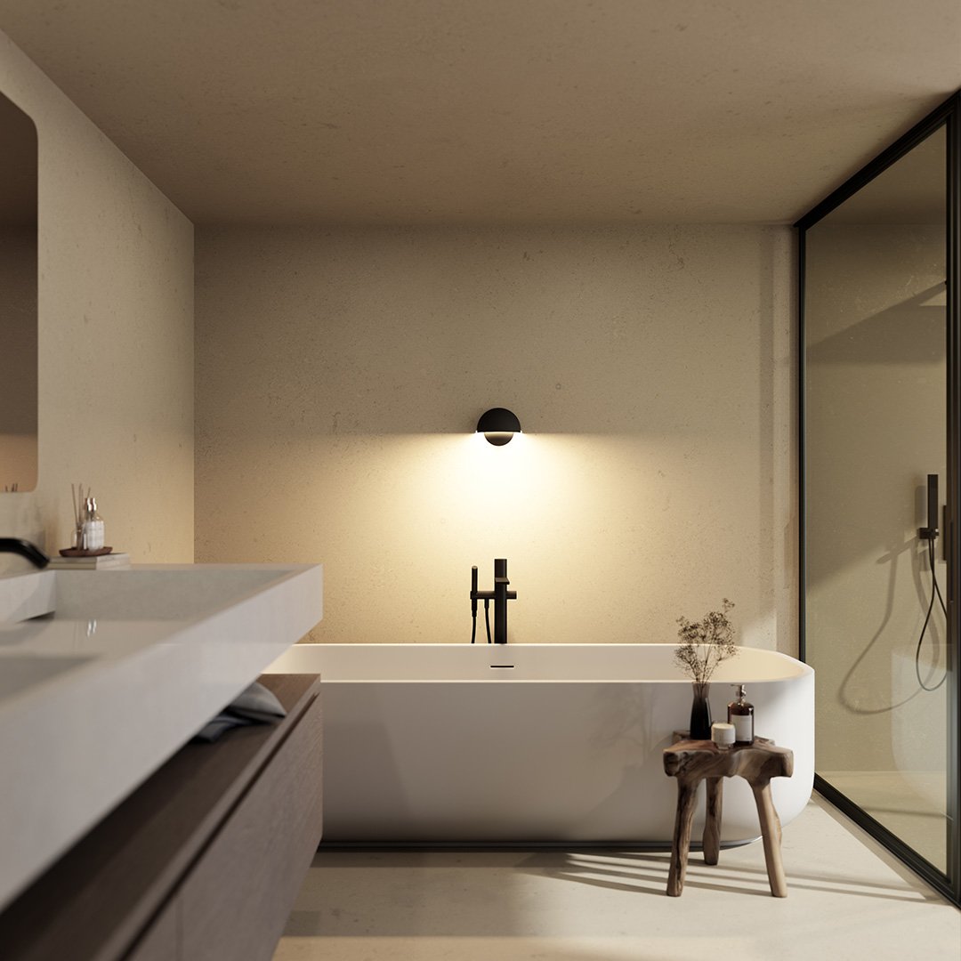 GlowAqua LED Außenwandleuchte | Warmweißes Licht | IP65 Schutz | Modernes Design | Wetterfest