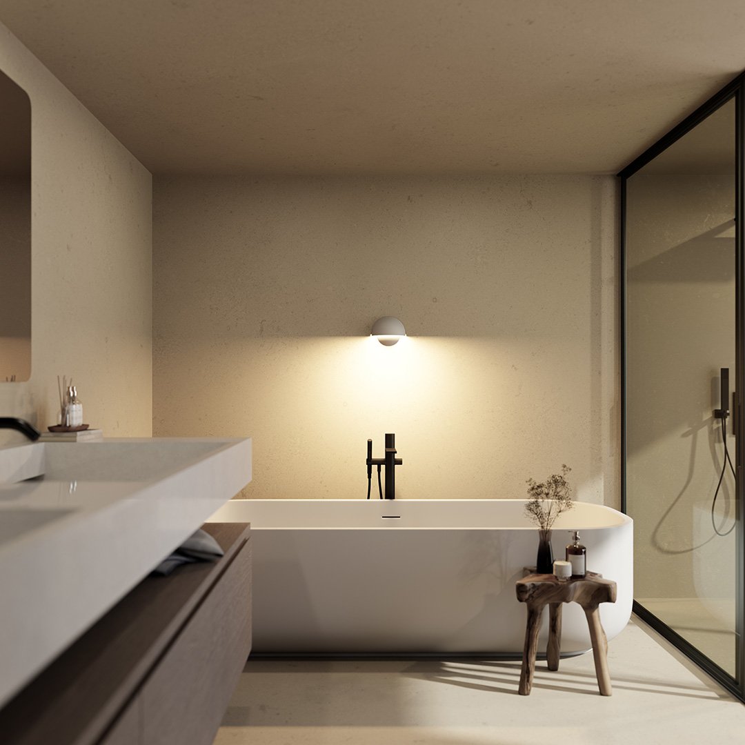 GlowAqua LED Außenwandleuchte | Warmweißes Licht | IP65 Schutz | Modernes Design | Wetterfest