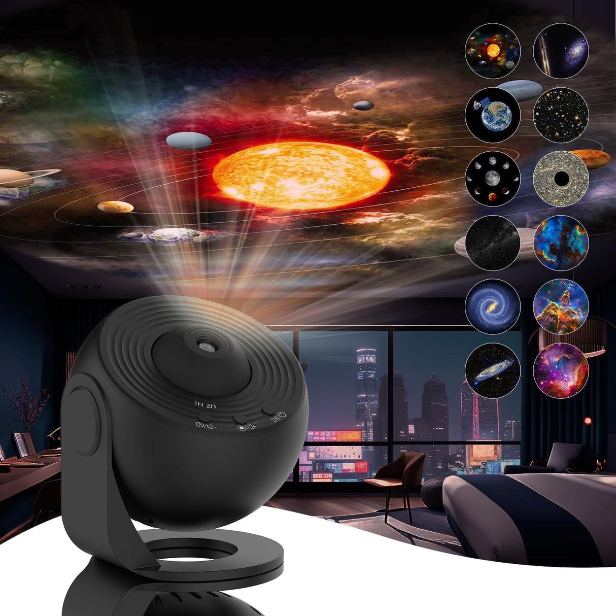 AstroSphere 360° LED Planetariumsprojektor | Entspannung | Stressabbau | Sternenhimmel für Zuhause