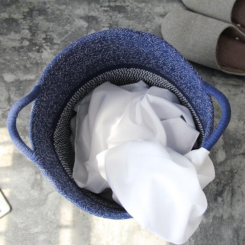 CoastalNest Aufbewahrungskörbe mit Griffen | Blaue Küsten-Dekokörbe | Funktionale & Stilvolle Organisation