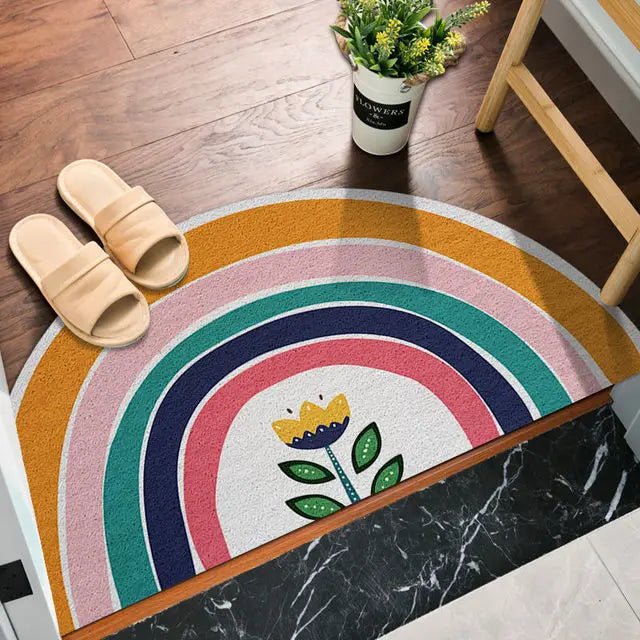 Matopia Regenbogen-Fußmatte | Farbenfrohes Design | Waschbar | Rutschfeste Türmatte