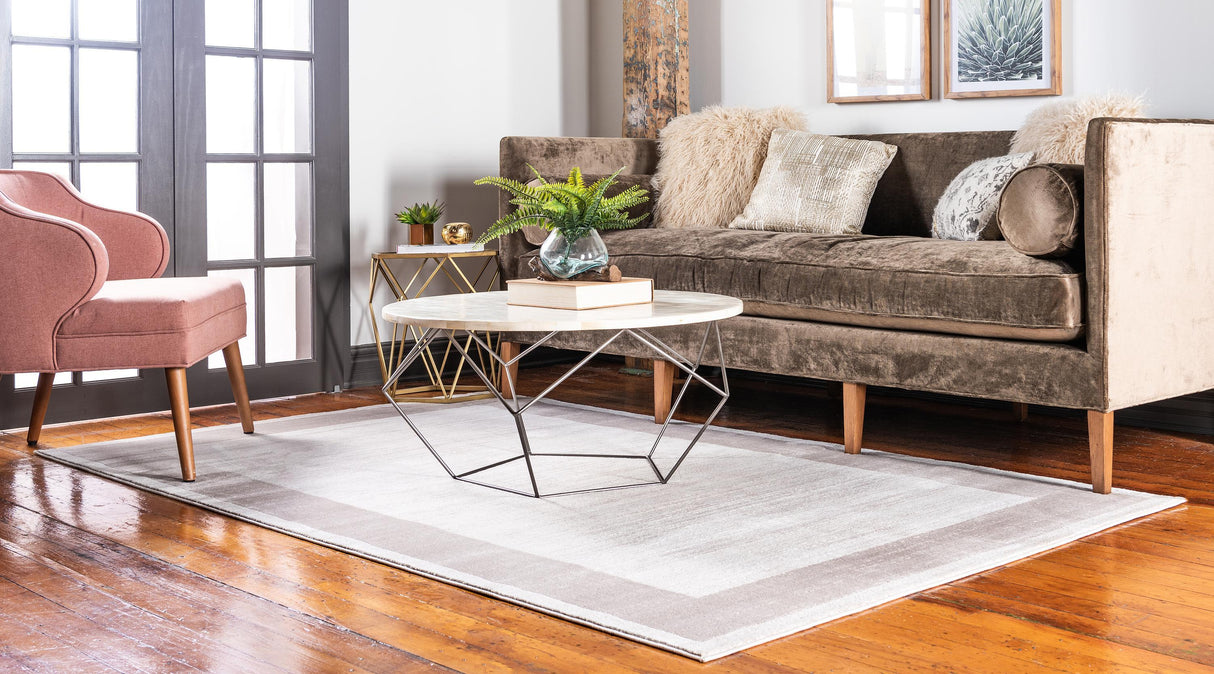 BorderLux - Moderner Teppich mit Randmuster | Zeitloses Design | Weich & Strapazierfähig