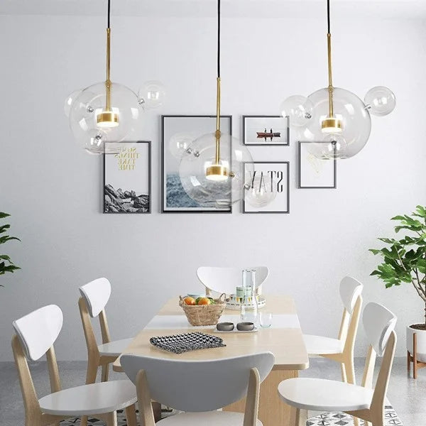 LunaBolle Elegante LED Pendelleuchte | Modernes Bubble-Design | Dimmbares Licht | Dekorative Beleuchtung für Esszimmer & Wohnzimmer