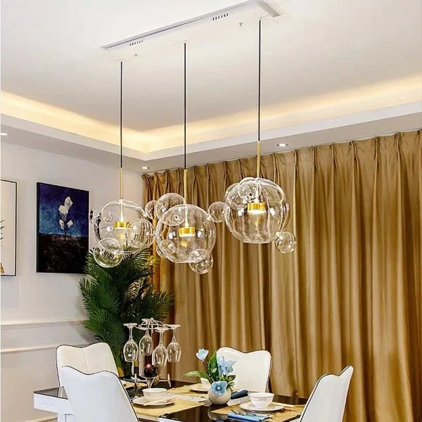 LunaBolle Elegante LED Pendelleuchte | Modernes Bubble-Design | Dimmbares Licht | Dekorative Beleuchtung für Esszimmer & Wohnzimmer