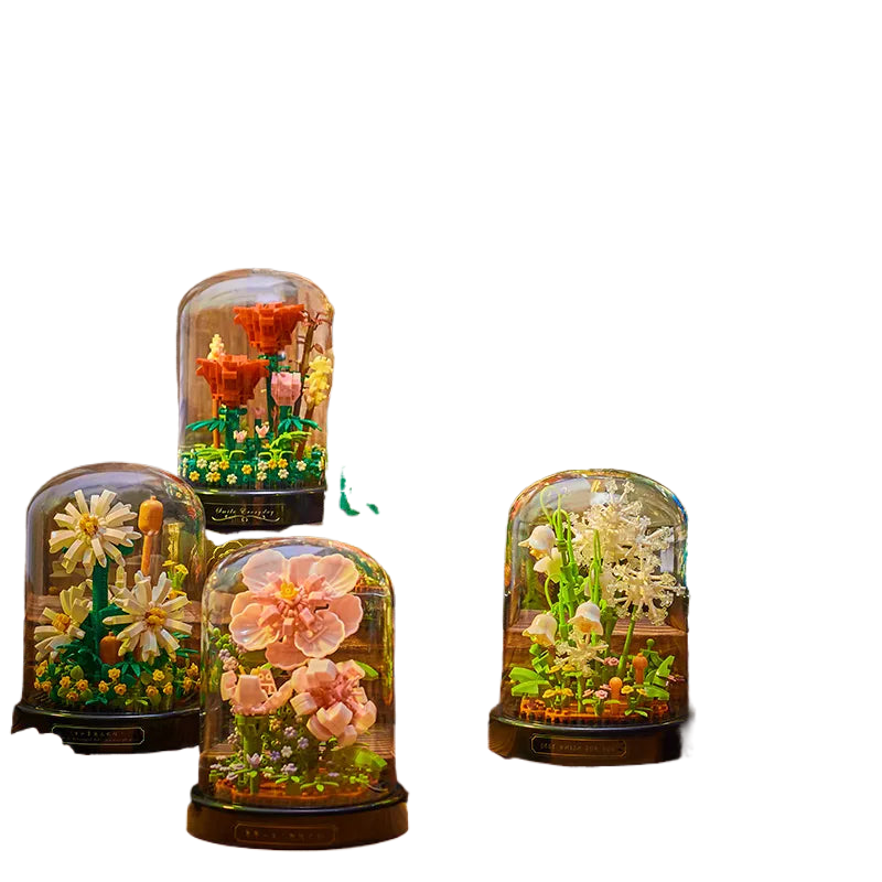 BloomBrick DIY Mikro Blumen Bausteine | Mini Ziegel Puzzle | Heimdekoration & Geschenkidee für Kinder