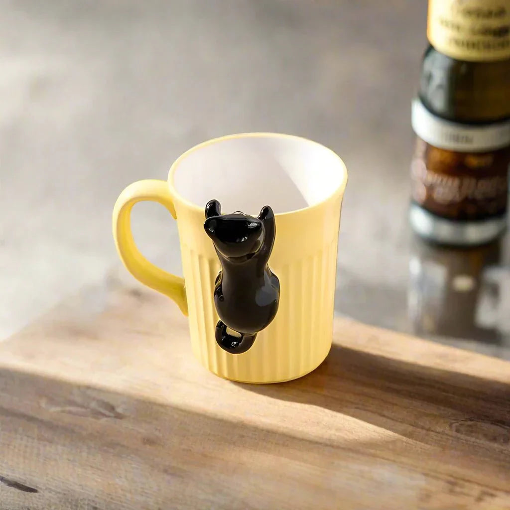 MeowMate Premium Keramiktasse | Katzenmotiv | 350ml | Perfekt für Kaffee & Tee | Geschenkidee