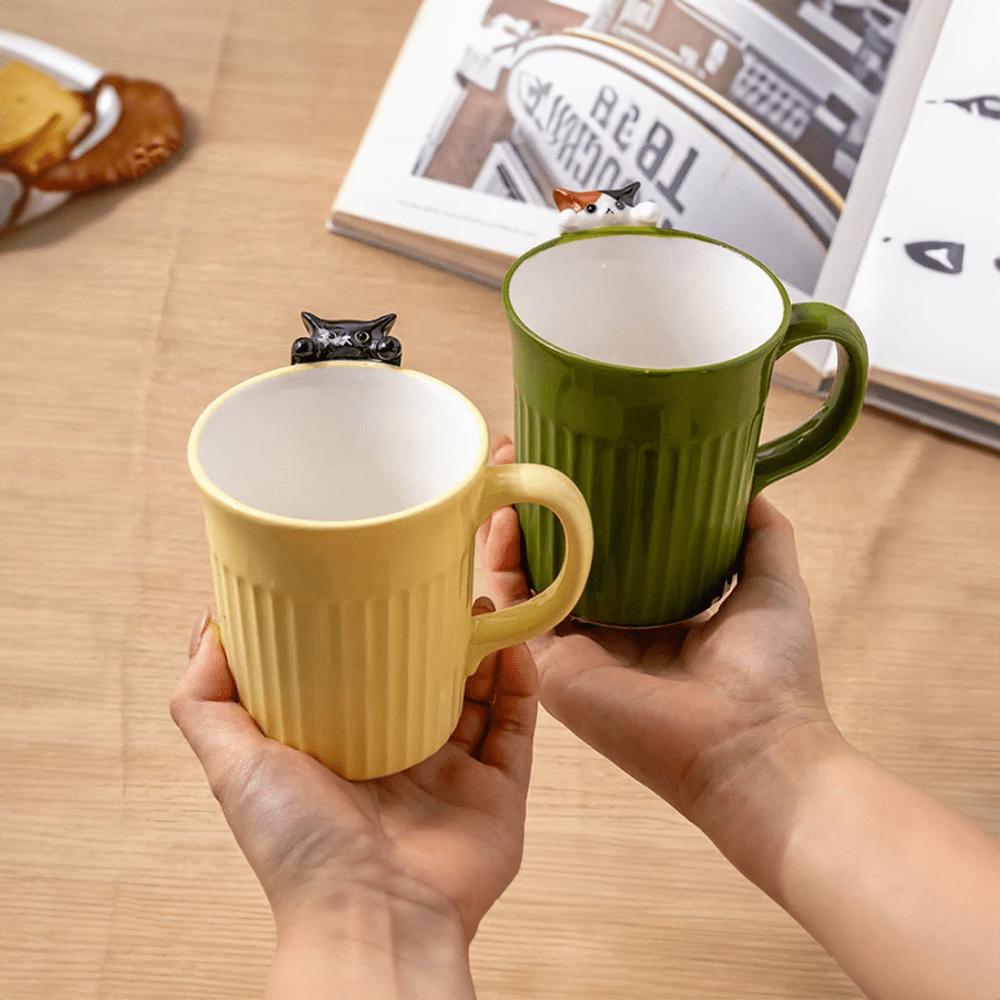 MeowMate Premium Keramiktasse | Katzenmotiv | 350ml | Perfekt für Kaffee & Tee | Geschenkidee