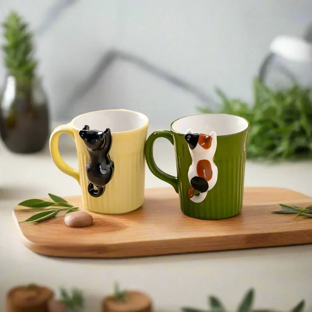 MeowMate Premium Keramiktasse | Katzenmotiv | 350ml | Perfekt für Kaffee & Tee | Geschenkidee