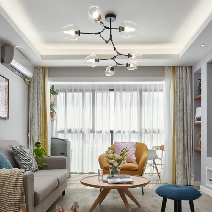 BubbleSphere Sputnik Kronleuchter mit Glaskugeln | Modernes Design | Luxuriöse Beleuchtung für Wohn- & Esszimmer