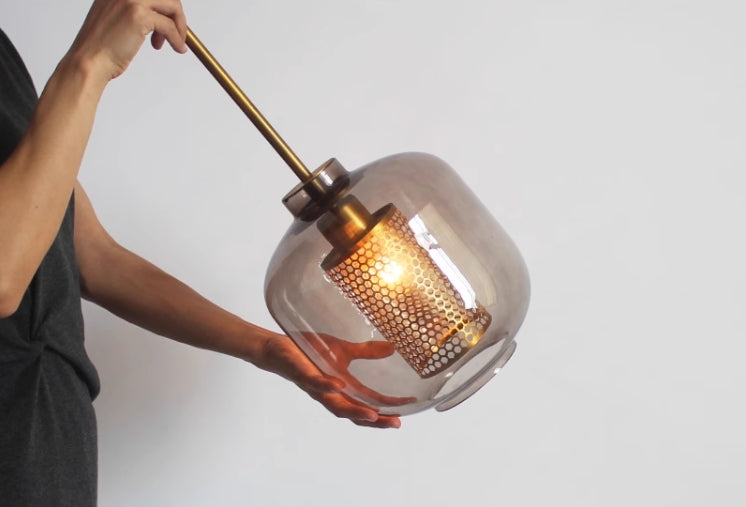 LumiSavanna Glas Pendelleuchte | Elegantes Lichtdesign | Dimmbar | Für Esszimmer & Wohnräume