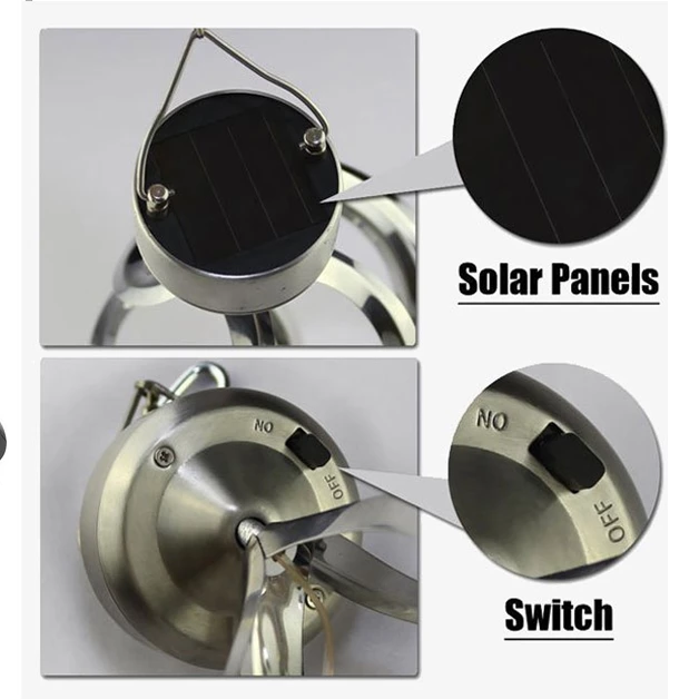 SolarChime LED Windspiel | Solarbetrieben | Stimmungsvolle Gartendeko | Farbwechsel