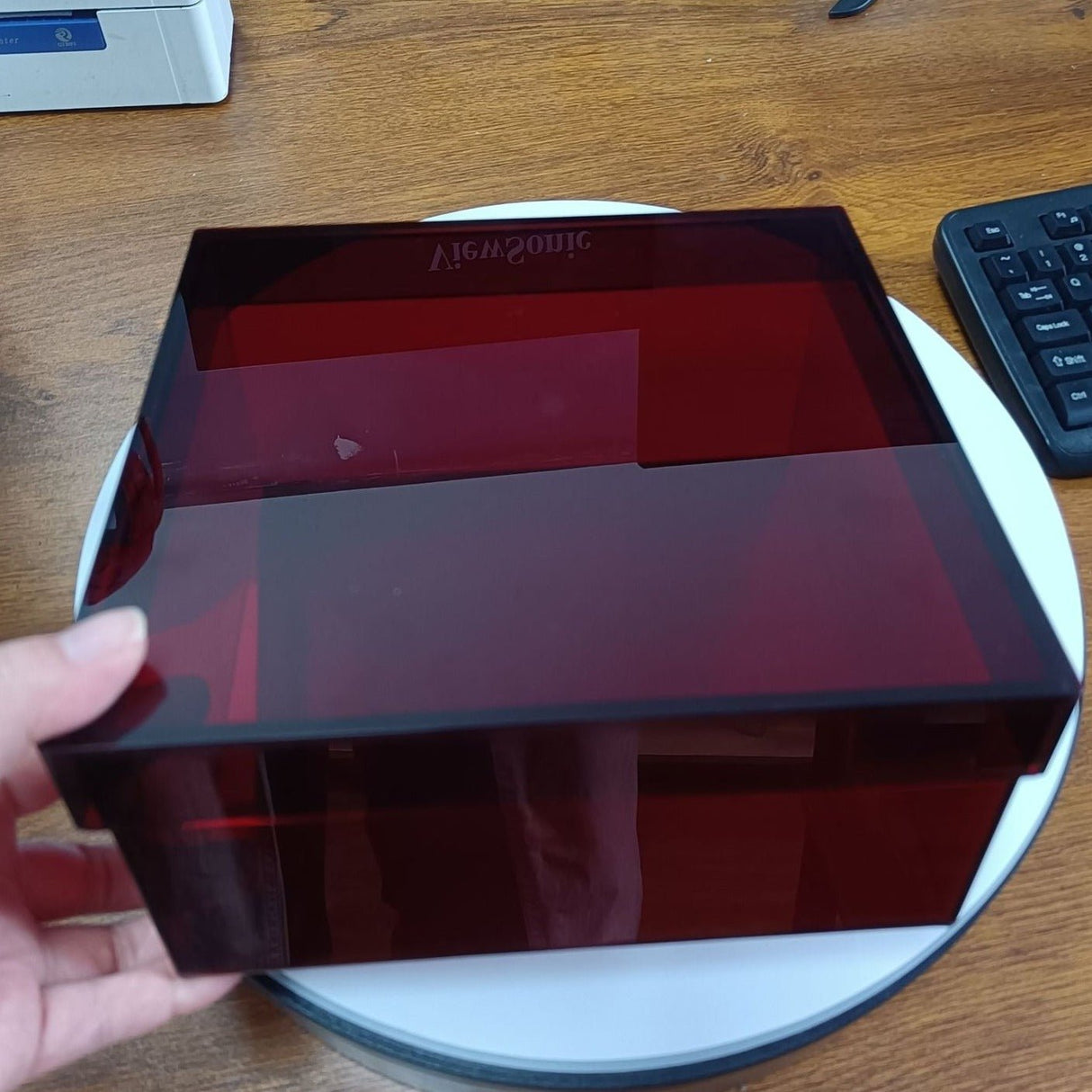 OrganixColor Acryl Aufbewahrungsbox Mit Deckel | Bunte Design Organizer | Platzsparend & Vielseitig