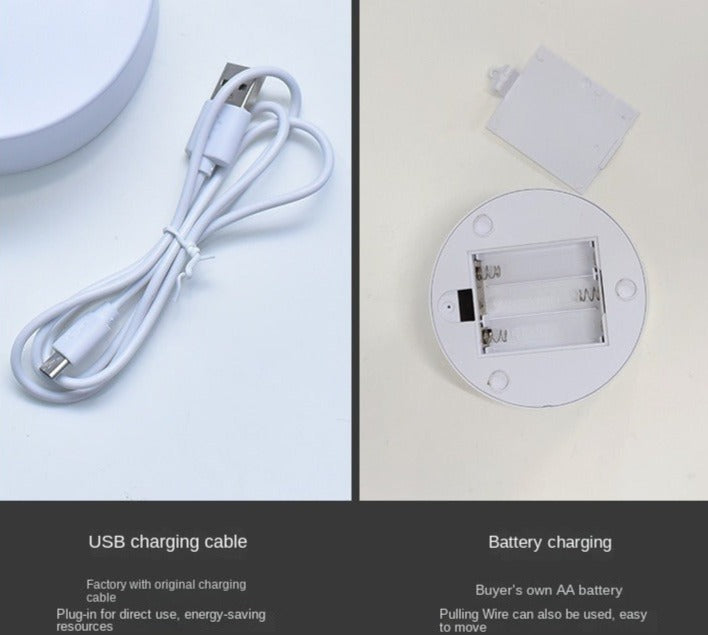 LumenFlow Quicksand 3D USB Tischlampe | Nachtlicht mit Touch-Schalter | 7 Farben