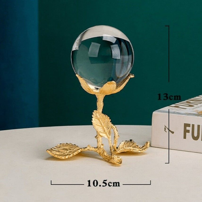 CrystalGlobe Eleganter Kristall-Glasball | Dekorationsobjekt mit filigranen Mustern