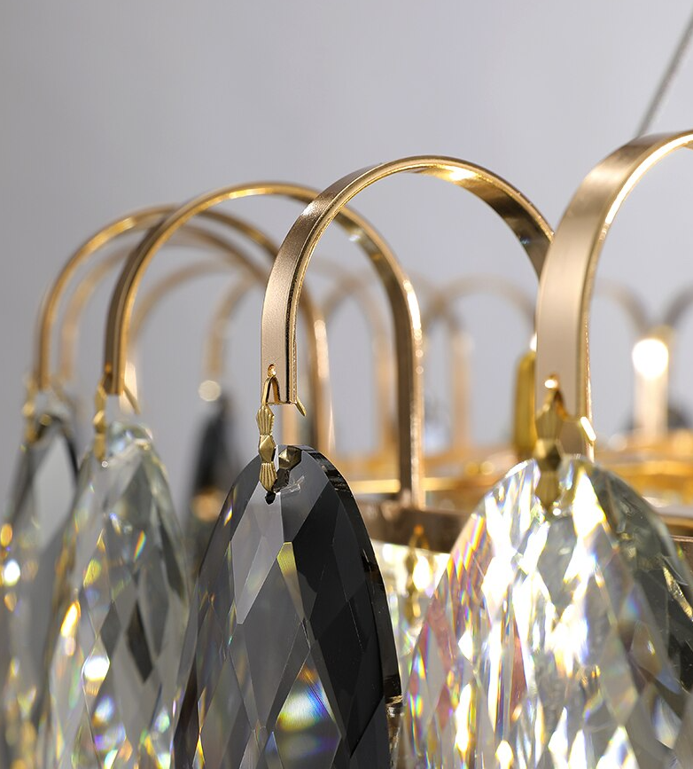 LuxeVibe Elegante K9-Kristall-Kronleuchter | Hochwertige Verarbeitung | Zeitlose Beleuchtung | Premium-Luxus für Zuhause