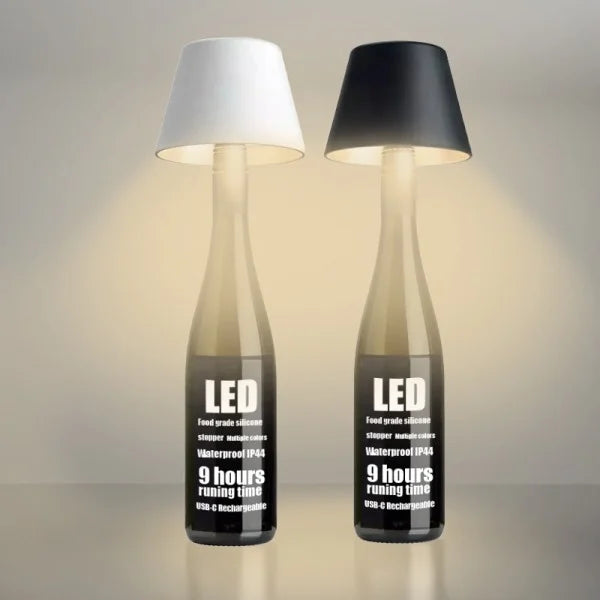 LumiBottle Wiederaufladbare DIY Tischlampe | LED Weinflasche Lampe | Stimmungsvolle Beleuchtung für Zuhause