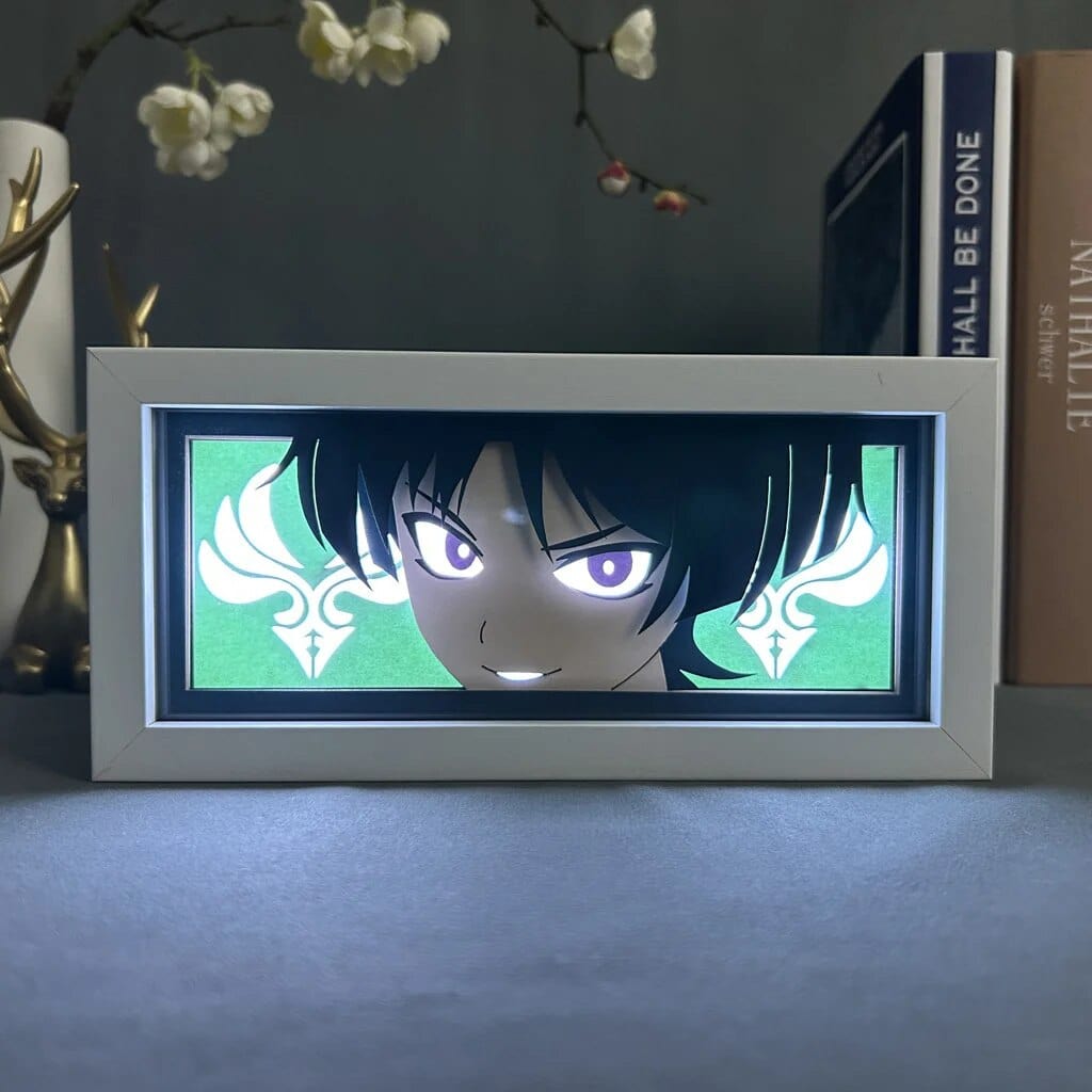 LumeShin 3D LED Nachttischlampe | Anime Stimmungslicht | Dekorative Lampe für Zuhause & Schlafzimmer | USB Nachtlicht