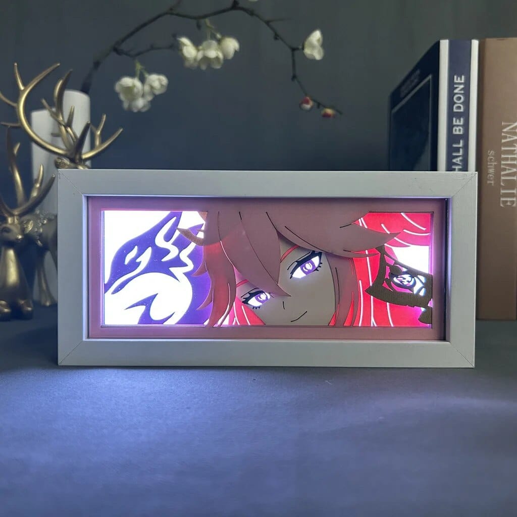 LumeShin 3D LED Nachttischlampe | Anime Stimmungslicht | Dekorative Lampe für Zuhause & Schlafzimmer | USB Nachtlicht