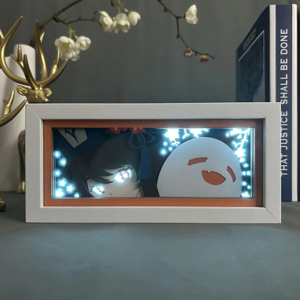 LumeShin 3D LED Nachttischlampe | Anime Stimmungslicht | Dekorative Lampe für Zuhause & Schlafzimmer | USB Nachtlicht