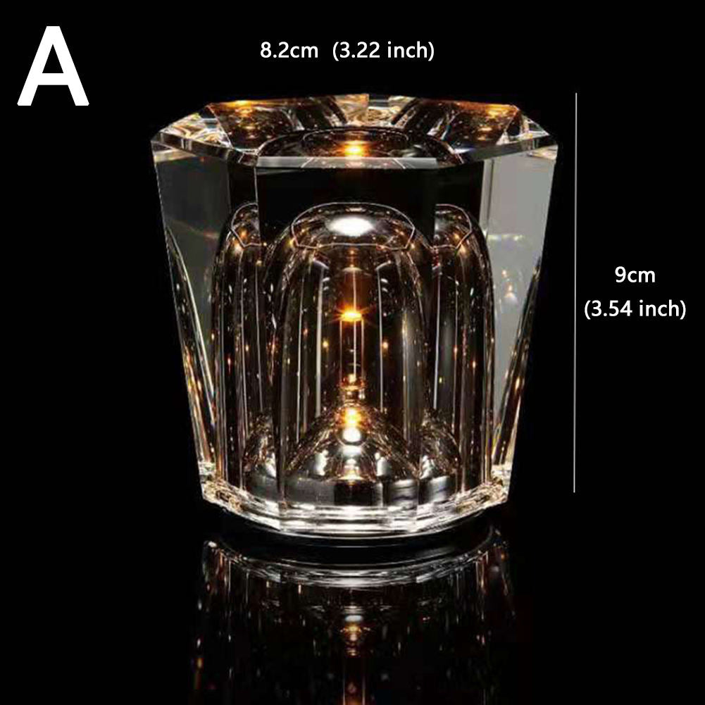 Luminique Aura Kabellose Kristall Tischlampe | LED-Stimmungslicht | Luxuriöse Beleuchtung für Zuhause