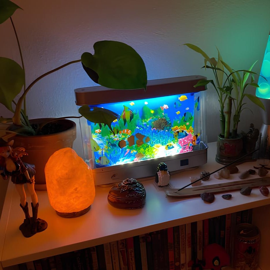 OceanVibe Retro Design Aquarium Lampe | LED Stimmungslicht | Dekorative Beleuchtung