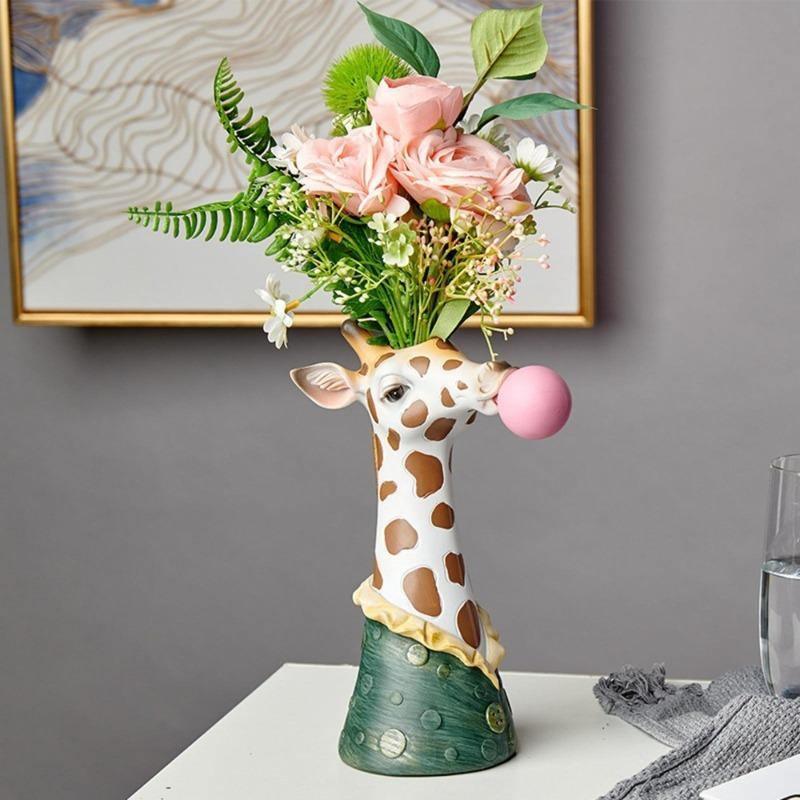 BubbleBeast Tierische Deko-Vase | Kreative Blumenvase mit Charakter