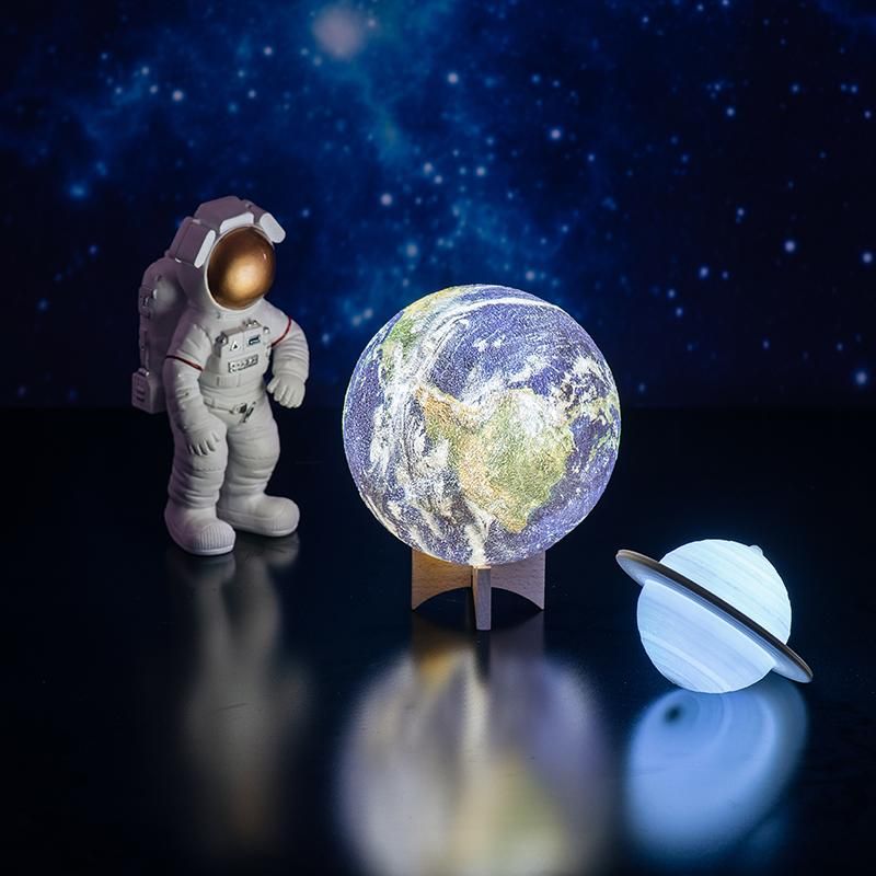 TerraGlow 3D Earth Lampe | LED Nachtlicht mit Farbwechsel | Deko für Zuhause & Kinderzimmer