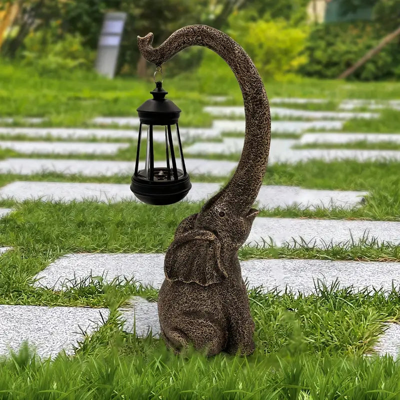 SolarElegance Solar Gartenlampe Enchanted Elephant | Stimmungslicht für Außen | Umweltfreundlich | Garten Deko Lampe