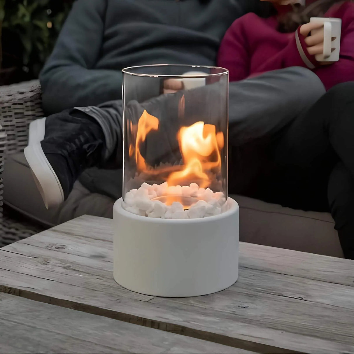 Flamea Öllampe | Dekorative Flammenleuchte | Windfest | Perfekt für Terrasse & Garten