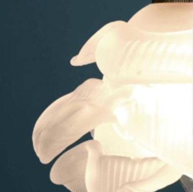 LumaBloom Französische Vintage LED Pendelleuchte | Blütenförmiges Glasdesign | 1-Licht | Elegante Beleuchtung