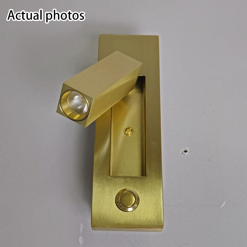 LineaGlow Minimalistische LED Wandleuchte | Rechteckiges Aluminium-Design | Mit Schalter & USB-Option