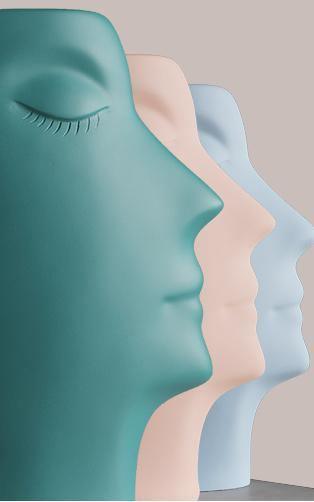 BreezeForm Keramikvase mit Gesichtsmotiv | Kunstvolle Wohnaccessoires | Elegante Deko-Vase für Ihr Zuhause