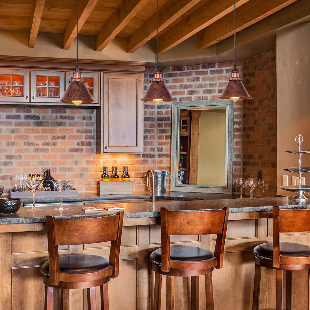 BrassNova Industrielle Vintage-Pendelleuchte | Antikes Kupferdesign | Retro Deckenlampe