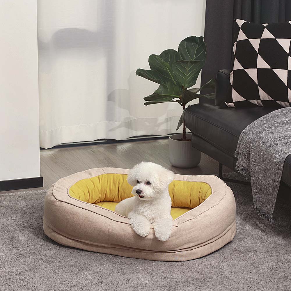 SnuggleNest Orthopädisches Hundebett | Bequemer Donut-Stil | Flauschiges Design für besten Komfort