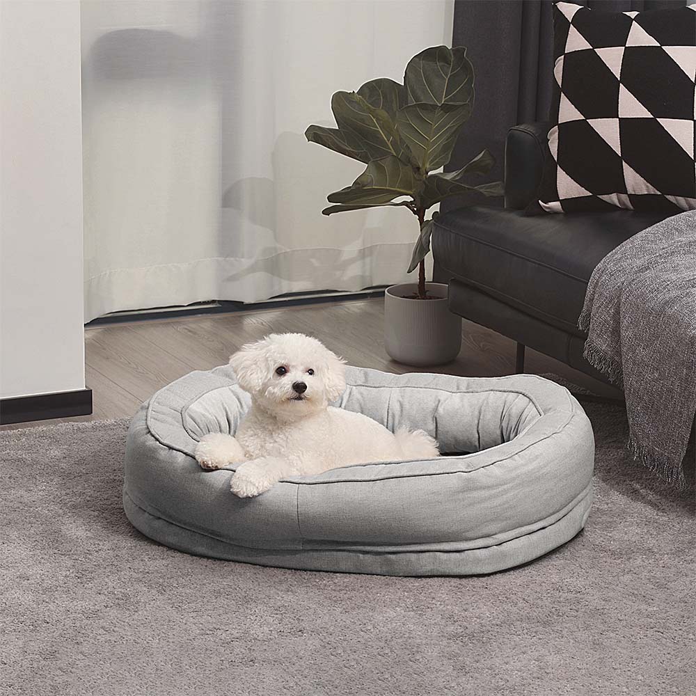 SnuggleNest Orthopädisches Hundebett | Bequemer Donut-Stil | Flauschiges Design für besten Komfort