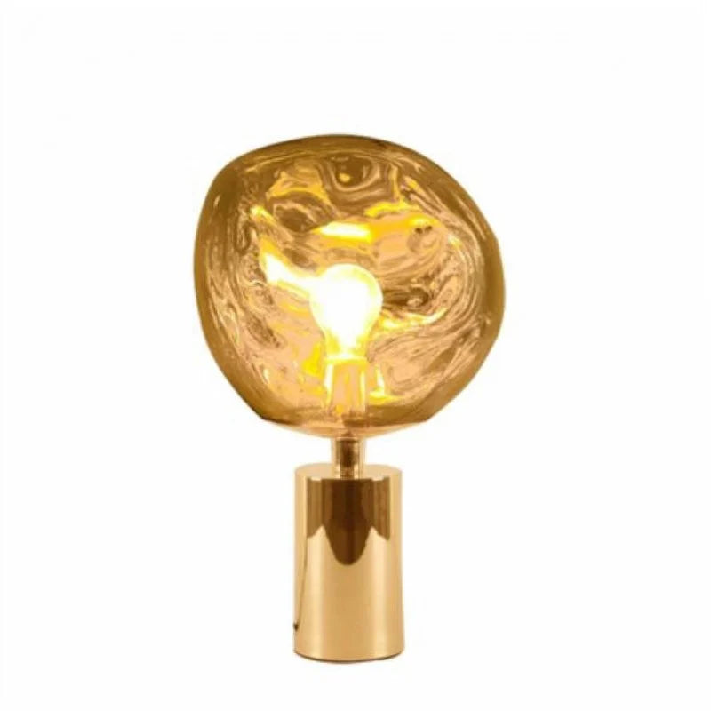 Meltique Moderne LED-Tischlampe | Elegantes Schmelzdesign | Stimmungslicht für Wohn- & Schlafzimmer | In Gold, Chrom & Rot erhältlich