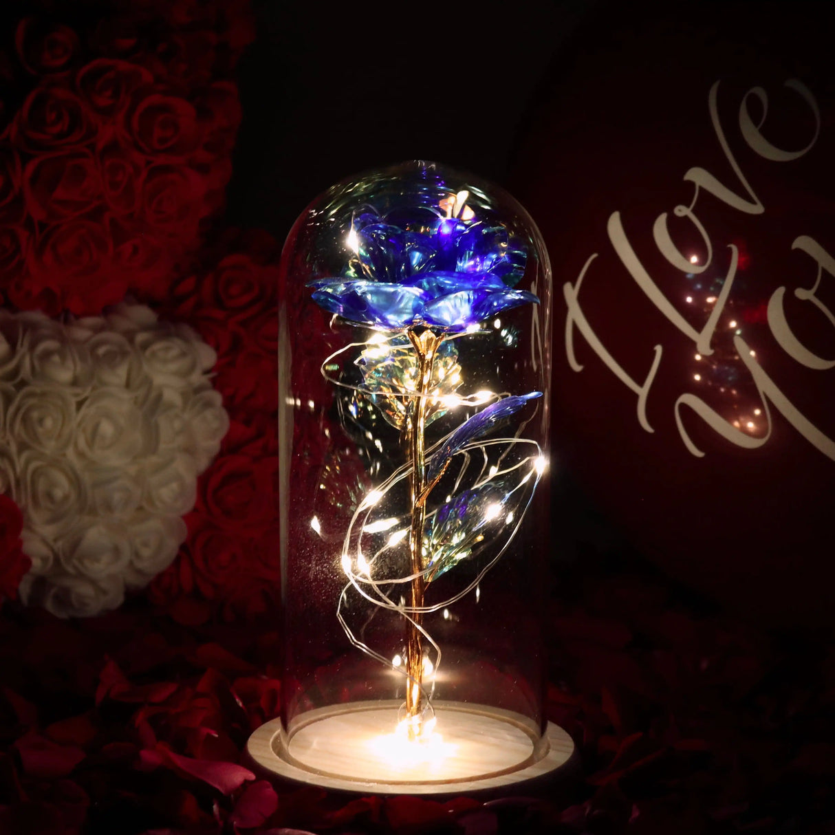 StarBloom Ewige Rose Lampe | LED-Galaxie-Licht | Romantische Dekoration | Perfektes Geschenk