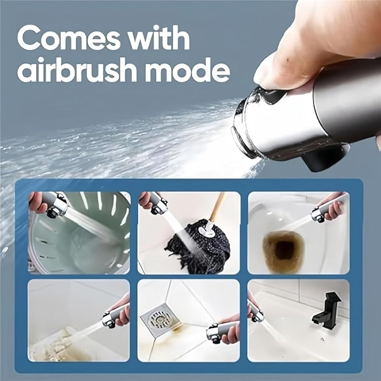 AquaPulse Pro Massageduschkopf | Hochdruck Handbrause mit 3 Strahlarten & Filter | Luxus-Duschsystem