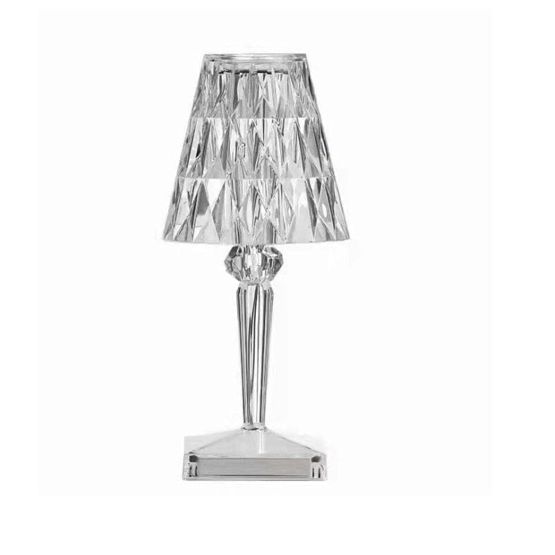 GlowCrystal LED-Diamant Tischlampe | Stimmungslicht | Kristall-Look | Kabellose Eleganz für Zuhause