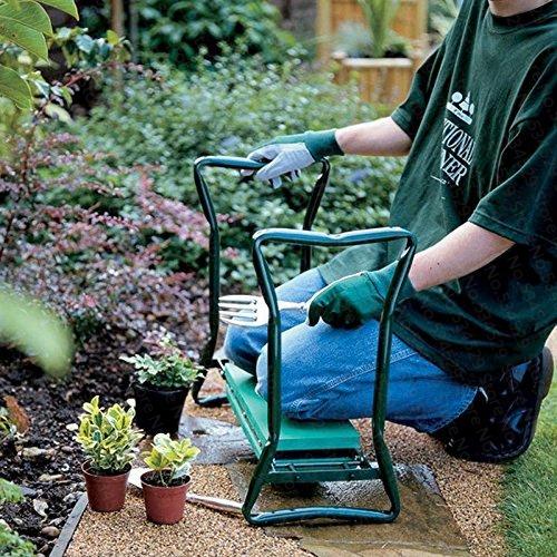 GardenEase Klappbare Ergonomische Gärtnerbank | Kniebank mit Sitzfunktion | Bequem & Platzsparend