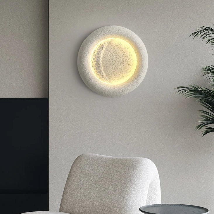 LunaGleam Fancy Moon LED Wandleuchte | Mondlicht-Effekt | Dimmbar | Moderne Wanddekoration