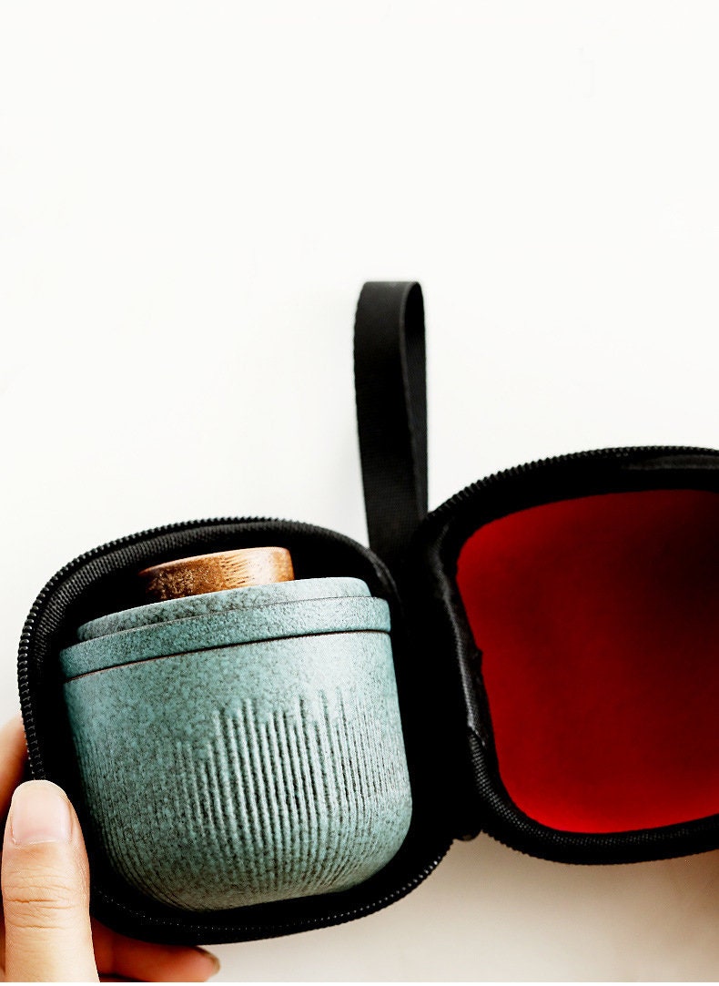 TravelBrew Gaiwan Teeset | Kungfu-Teezeremonie für unterwegs | Ideales Reisegeschenk mit Teekanne & Teetasse