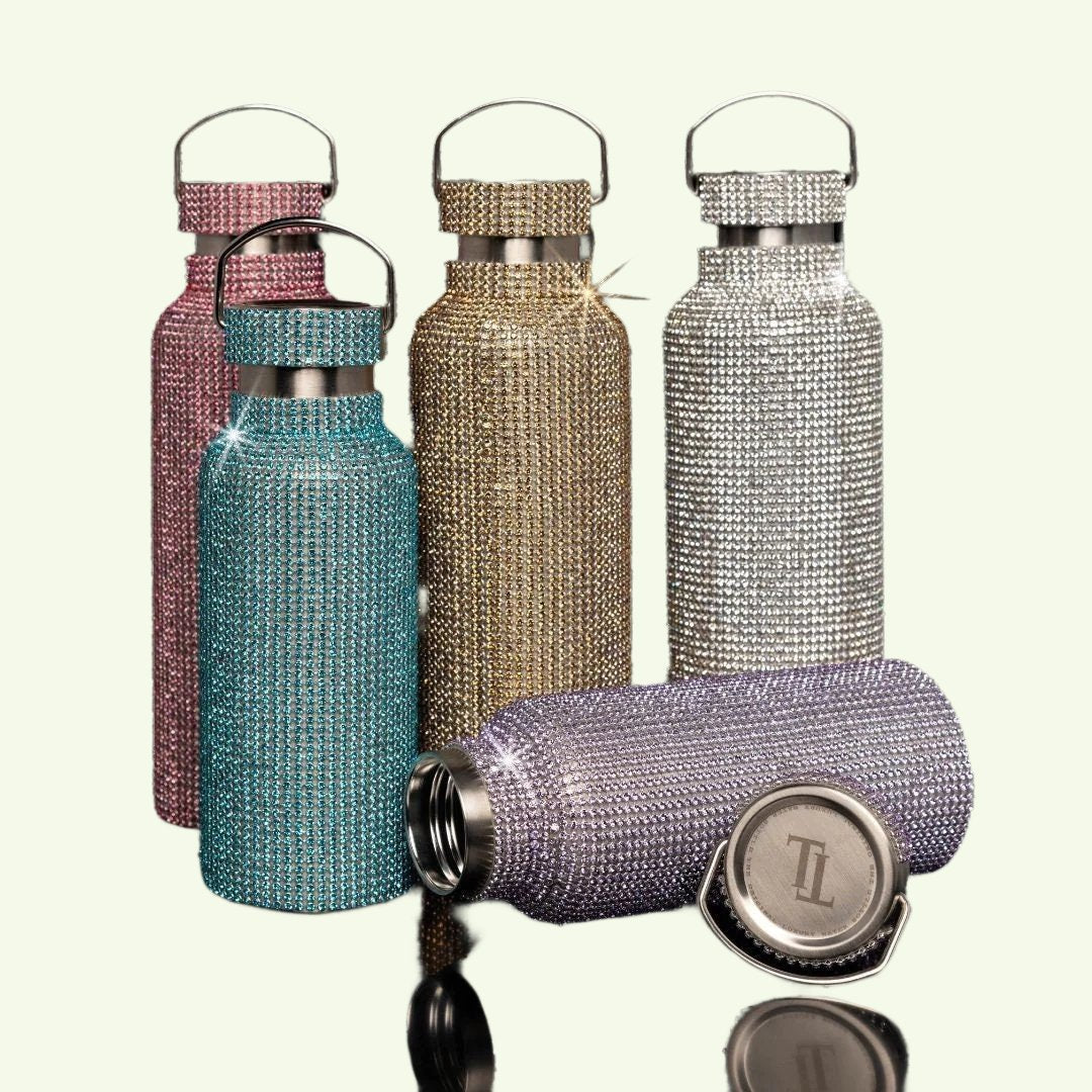 DiamondTherm Glitzer-Vakuumflasche | Doppelschicht-Edelstahl | Thermosflasche für Sport & Reisen