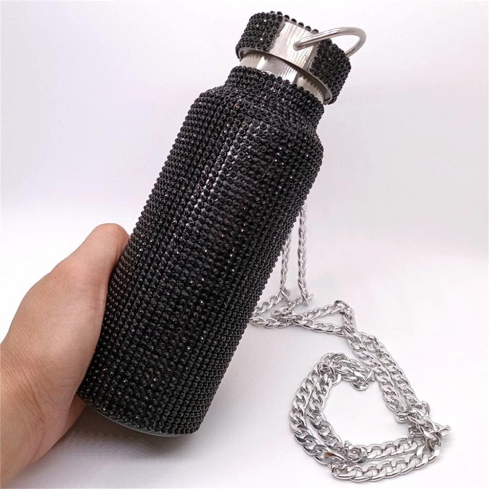 DiamondTherm Glitzer-Vakuumflasche | Doppelschicht-Edelstahl | Thermosflasche für Sport & Reisen